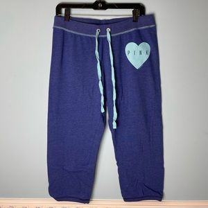 Victoria’s Secret PINK Dark Blue Heart Sweatpants